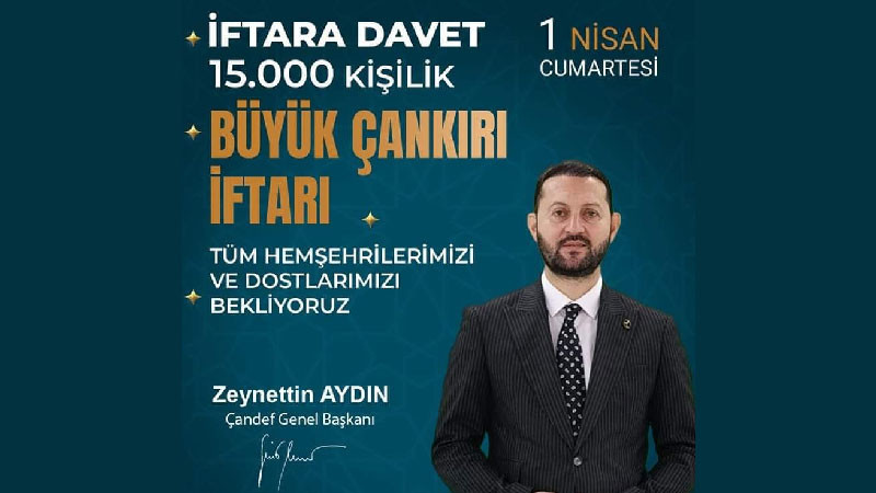 ÇANDEF BÜYÜK İFTAR PROGRAMINA HAZIRLANIYOR