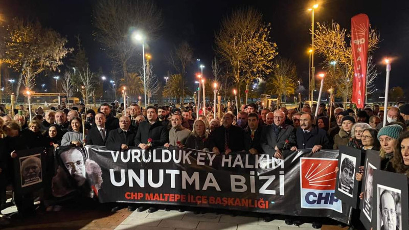 CHP MALTEPE UGUR MUMCU İÇİN YÜRÜDÜ