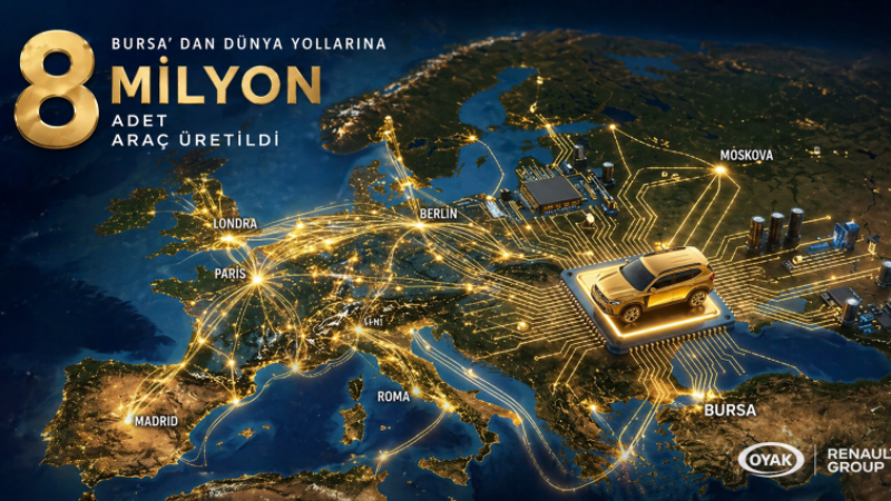 OYAK Renault Bursa Fabrikası’ndan Tarihi Başarı: 8 Milyon Araç Üretildi