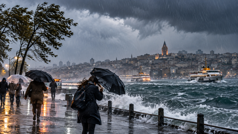 AKOM İstanbul için uyardı: Kuvvetli sağanak ve fırtına geliyor
