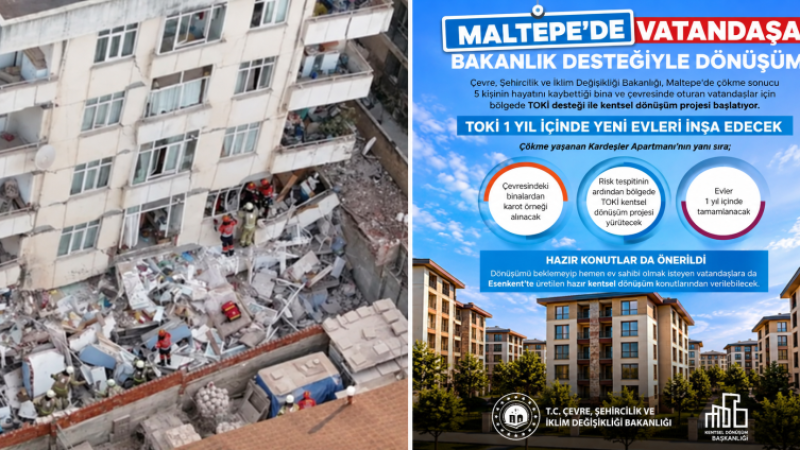 MALTEPE’DE BAKANLIK DESTEKLİ KENTSEL DÖNÜŞÜM: TOKİ’DEN 1 YIL İÇİNDE YENİ KONUT PLANI